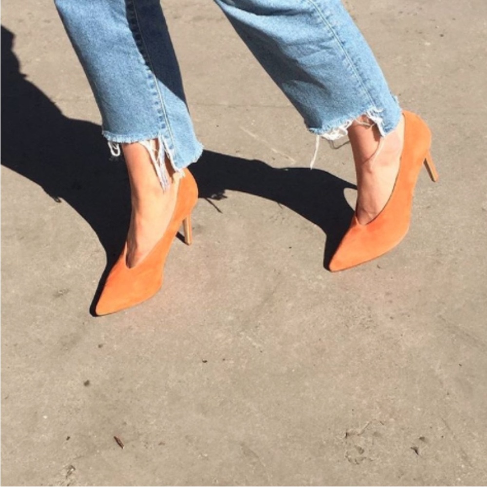 Boden Vibrant/Burnt Orange Kitten Heels- brand new without tags- EU 41 -US 9,5